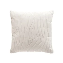Housse de coussin carrée bouclette (40 x 40 cm) Venezia Blanche