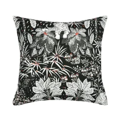 Housse de coussin carrée coton (40 x 40 cm) Bengali Noire