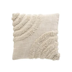 Housse de coussin carrée coton tufté (40 x 40 cm) Silio Beige