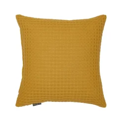 Housse de coussin carrée coton nid d'abeille (40 x 40 cm) Maya Jaune safran