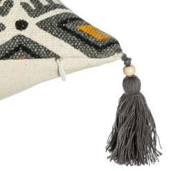 Housse de coussin carrée coton (40 x 40 cm) Azteq Pampil Ecru