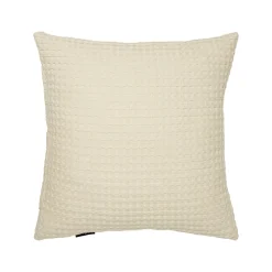 Housse de coussin carrée coton nid d'abeille (40 x 40 cm) Maya Beige pampa