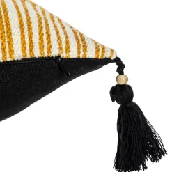 Housse de coussin carrée coton (40 x 40 cm) Tropik Jaune ocre