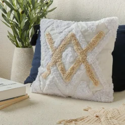 Housse de coussin carrée coton (40 x 40 cm) Rory Ivoire