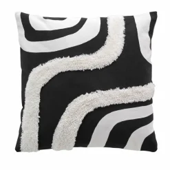 Housse de coussin carrée coton (40 x 40 cm) Mirade Noire