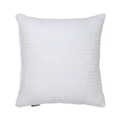 Housse de coussin carrée coton nid d'abeille (40 x 40 cm) Maya Blanche