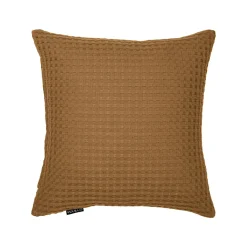 Housse de coussin carrée coton nid d'abeille (40 x 40 cm) Maya Camel