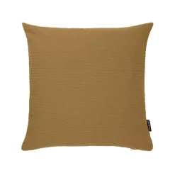 Housse de coussin carrée coton tissé (40 x 40 cm) Léa Camel