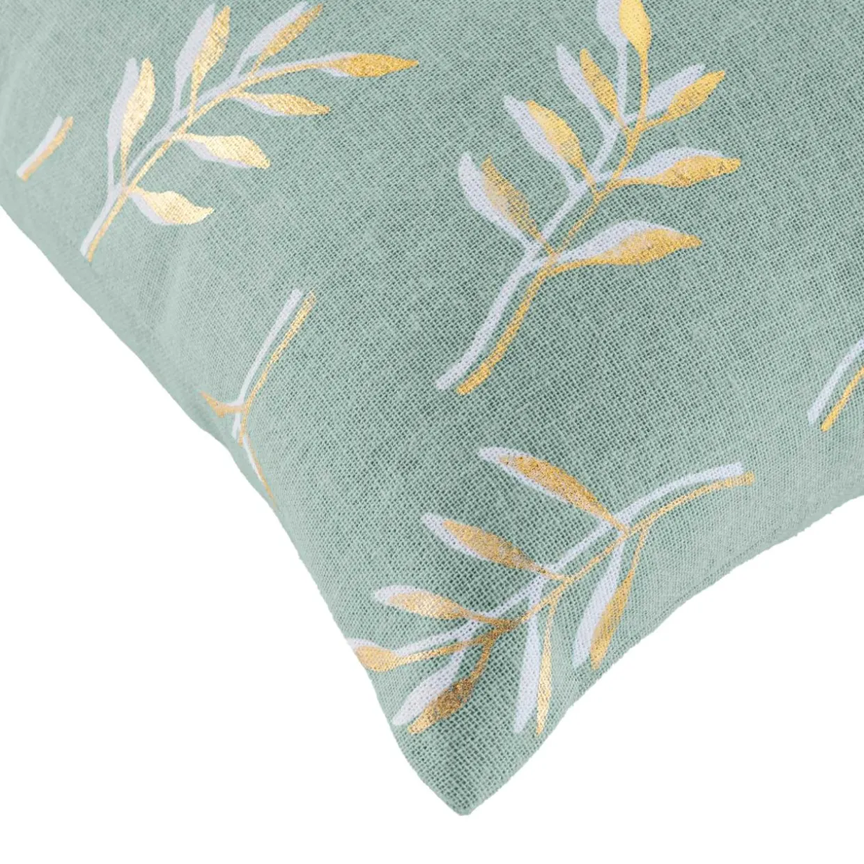 Housse de coussin carrée coton (40 x 40 cm) Helira Vert