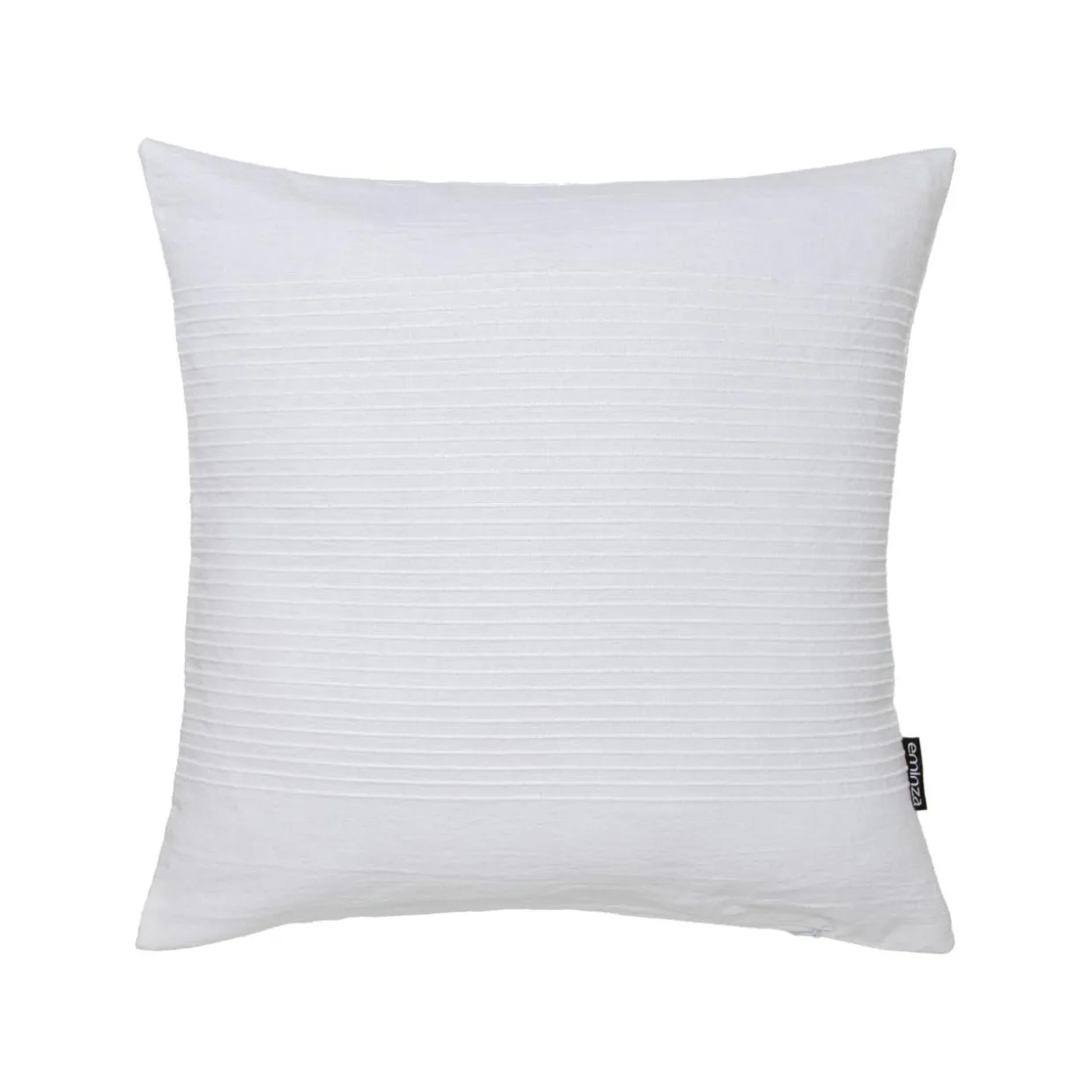 Housse de coussin carrée coton tissé (40 x 40 cm) Léa Blanche