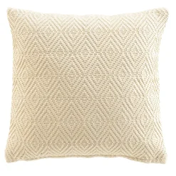 Housse de coussin carrée en coton (40 x 40 cm) Sylvia Ecru
