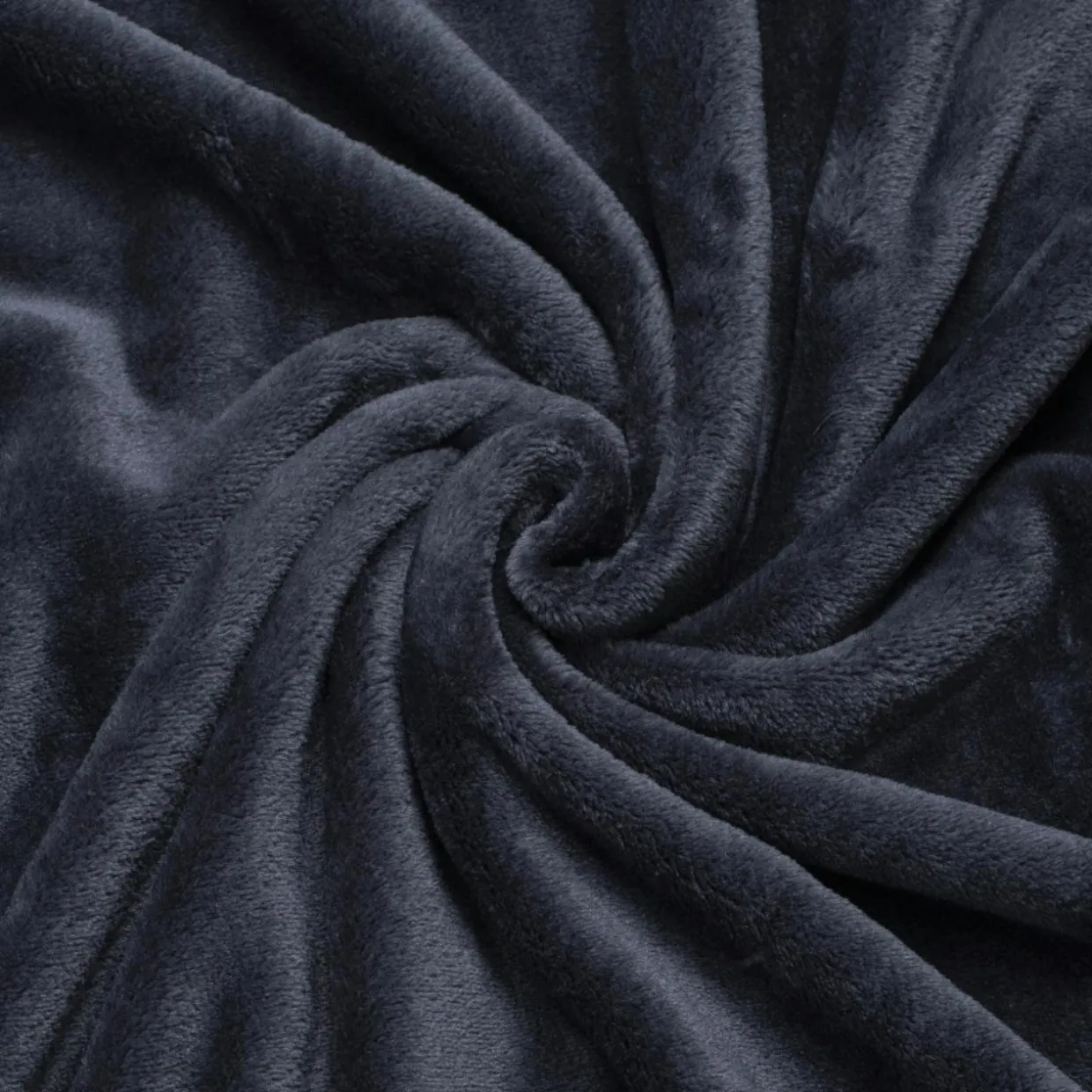 Housse de coussin carrée flanelle (60 x 60 cm) Didou Gris anthracite