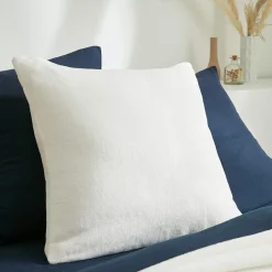 Housse de coussin carrée flanelle (60 x 60 cm) Didou Ivoire