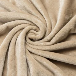 Housse de coussin carrée flanelle (45 x 45 cm) Didou Marron glacé