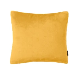 Housse de coussin carrée flanelle (45 x 45 cm) Didou Jaune moutarde