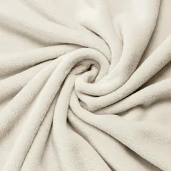Housse de coussin carrée flanelle (45 x 45 cm) Didou Beige grège
