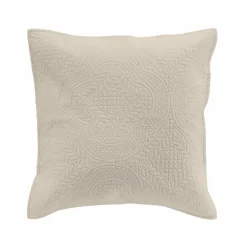 Housse de coussin carrée microfibre (40 x 40 cm) Romane Taupe
