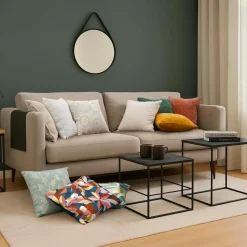 Housse de coussin carrée polycoton (40 x 40 cm) Ilies Ecru