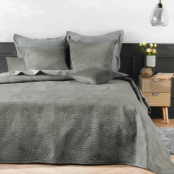 Housse de coussin carrée velours (60 x 60 cm) Solange Grise