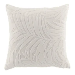 Housse de coussin carrée velours (40 x 40 cm) Natureo Ecru