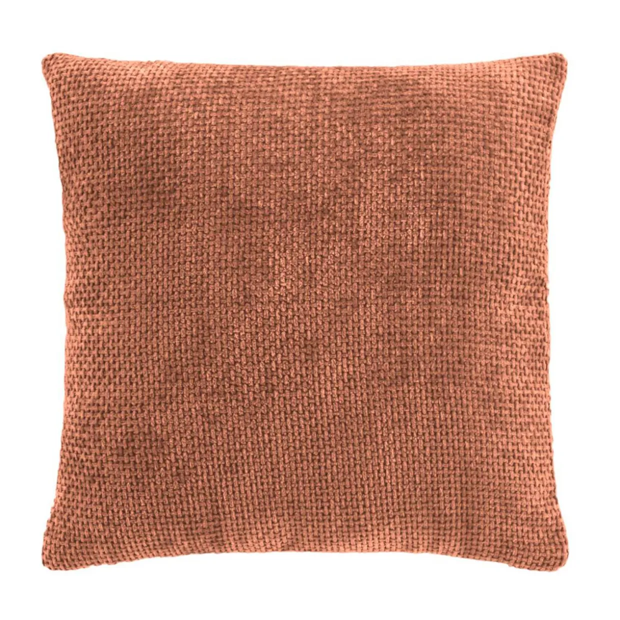 Housse de coussin carrée velours chenille (40 x 40 cm) Leo Rose