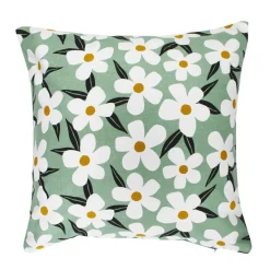 Housse de coussin coton (40 x 40 cm) Darcy Vert sauge