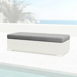 Housse de coussin de remplacement pour Banquette 2 places Palma Gris anthracite