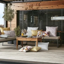 Housse de coussin extérieur carrée (60 x 60 cm) Capucine Beige