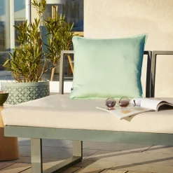 Housse de coussin extérieur carrée (45 x 45 cm) Naia Vert caraïbes