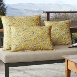 Housse de coussin extérieur rectangulaire (40 x 60 cm) Manon Jaune