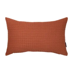 Housse de coussin rectangulaire coton nid d'abeille (30 x 50 cm) Maya Terracotta