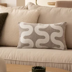 Housse de coussin rectangulaire (30 x 50 cm) Jeni Beige