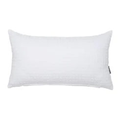 Housse de coussin rectangulaire coton nid d'abeille (30 x 50 cm) Maya Blanche