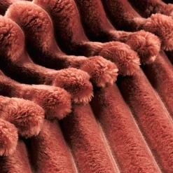 Housse de coussin rectangulaire flanelle (30 x 50 cm) Dune Terracotta