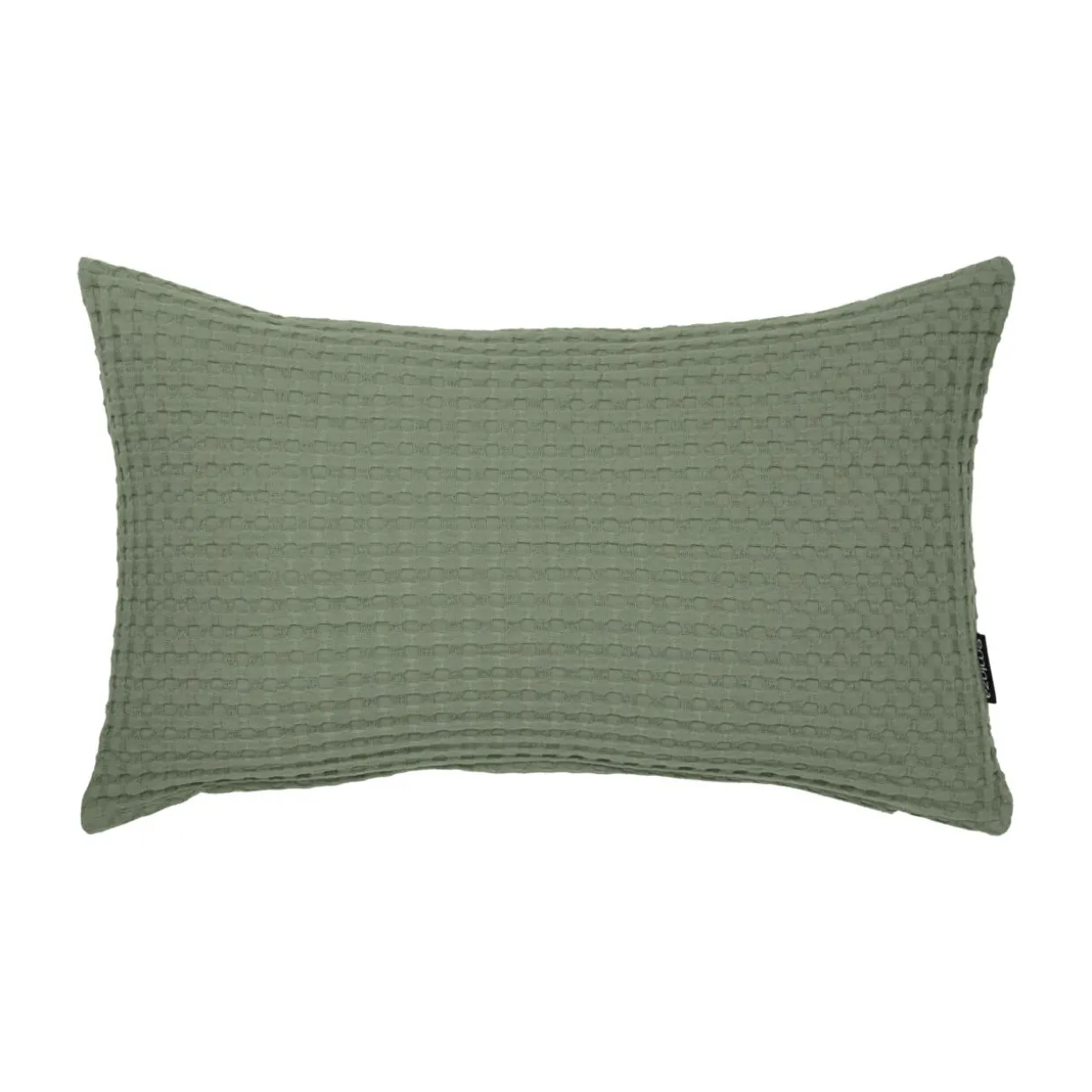 Housse de coussin rectangulaire coton nid d'abeille (30 x 50 cm) Maya Vert romarin