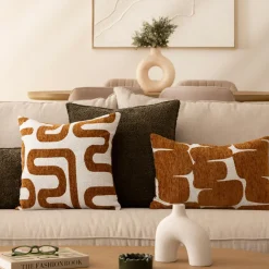 Housse de coussin rectangulaire (30 x 50 cm) Jeni Marron