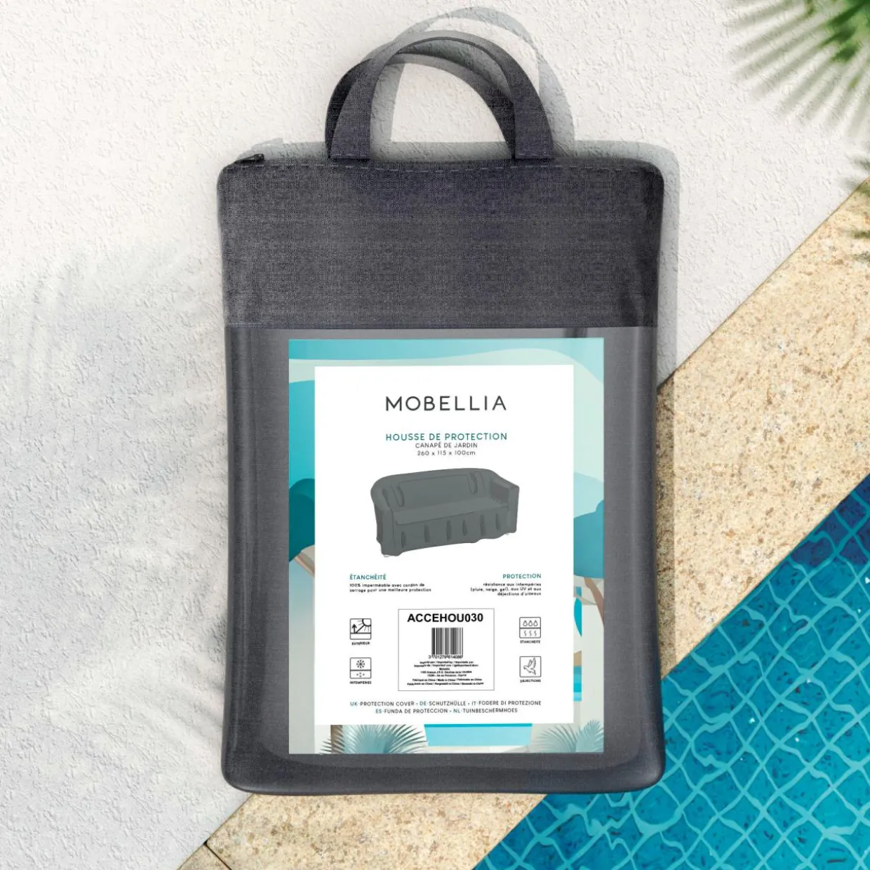 Housse de protection Imperméable pour Canapé (260 x 115 cm) Gris