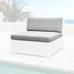 Housses de coussin de remplacement pour Chauffeuse Palma Gris