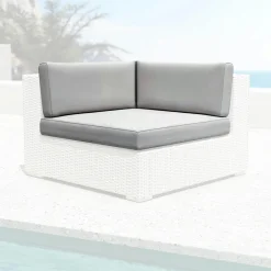 Housses de coussin de remplacement pour Fauteuil d'angle Palma Gris