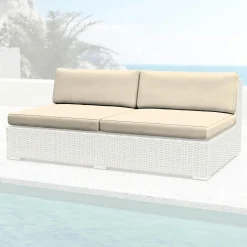 Housses de coussin de remplacement pour Chauffeuse 2 places Palma Beige