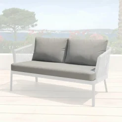 Housses de coussin de remplacement pour Canapé 2 places Amalfi Gris anthracite