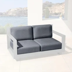 Housses de coussin de remplacement pour Canapé 2 places Elba Gris anthracite