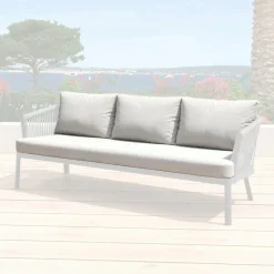 Housses de coussin de remplacement pour Canapé 3 places Amalfi Gris clair