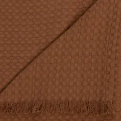 Jeté de lit coton (130 x 180 cm) Widdy Terracotta