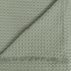 Jeté de lit coton (130 x 180 cm) Widdy Vert céladon