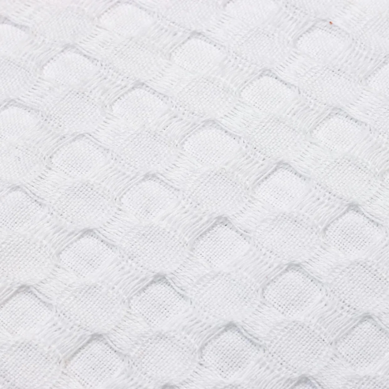 Jeté de lit coton nid d'abeille (130 x 160 cm) Maya Blanc