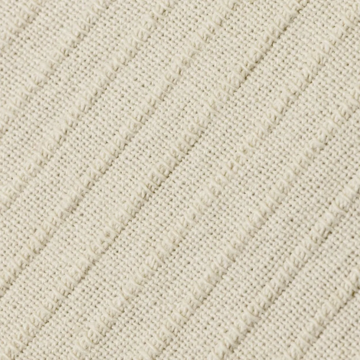 Jeté de lit coton tissé (130 x 160 cm) Léa Beige pampa