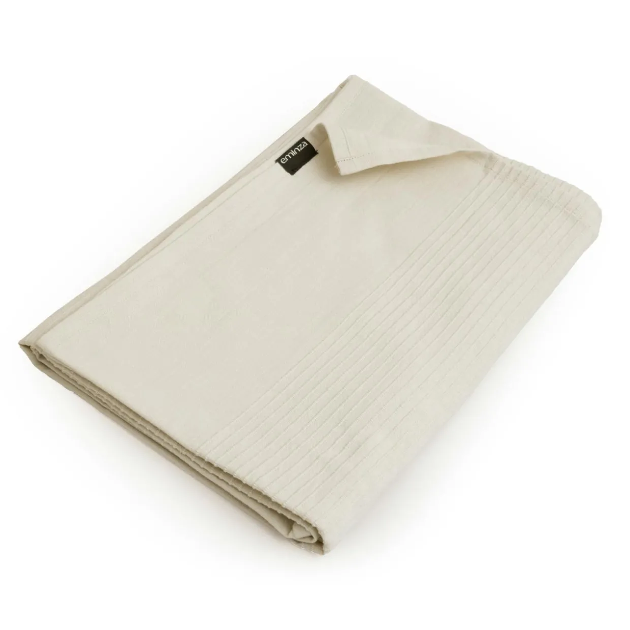 Jeté de lit coton tissé (130 x 160 cm) Léa Beige pampa