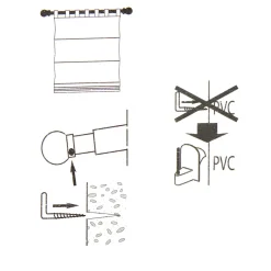 Kit de 2 tringles extensibles ovales (80 à 110 cm) Blanc