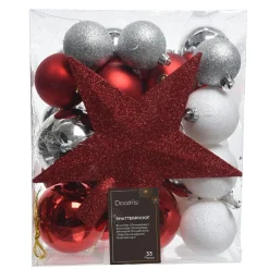 Kit de décoration de sapin de Noël Novae multi Blanc / Rouge